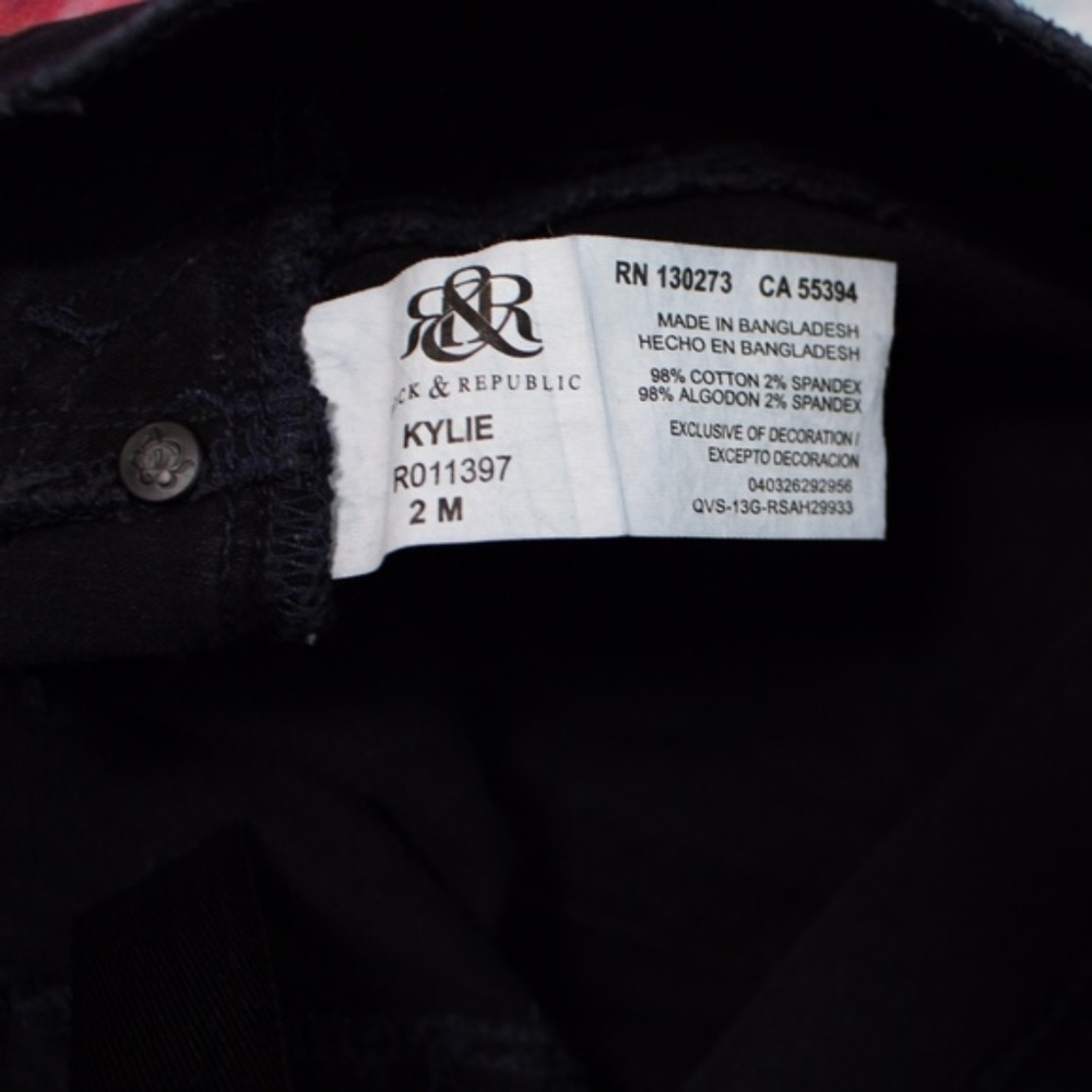 Rock & Republic Navy/Black Kylie Jegging size 2M - Picture 5 of 5